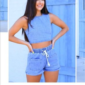 NWT denim top